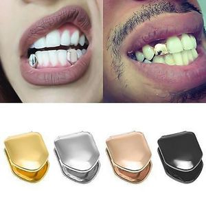 Grades dentais Decoração de dente Ouro Prata Cor Boné Punk Rock Grin Decoração Festa de Casamento Clipe de Corpo Masculino Proteção de Boca Cosplay 230721