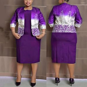 Casual Dresses Elegant African Ladies Dress for Office Women Fashion Printed High Quality Luxury Formal Business Work Wear Midi Tyg