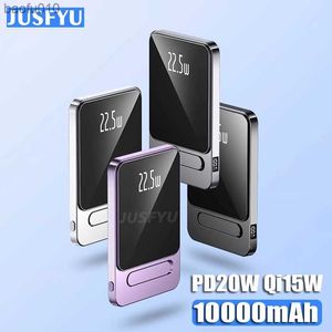 10000mAh Magnetic Power Bank PD20W Magsafing Snabbladdning Externt batteri för iPhone 14 Samsung 15W Wireless Charge PowerBank L230619