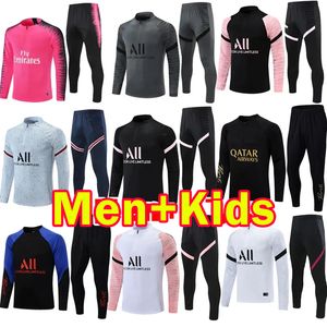 Tute da allenamento per bambini Chandal Mbappe Kit Survêtement Foot Tuta Jacket Retro Futbol Soccer Football Men