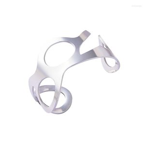 Braccialetto a forbice regolabile Braccialetto Minimalista Hollow Gioielli di moda Acciaio inossidabile Aperto Parrucchiere Regalo