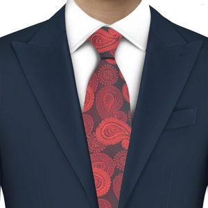 Bow Ties LYL 8CM Red Fashion Business Jacquard Neck Tie Festival Accessories Wedding Suits Paisley Necktie Luxury Silk For Men