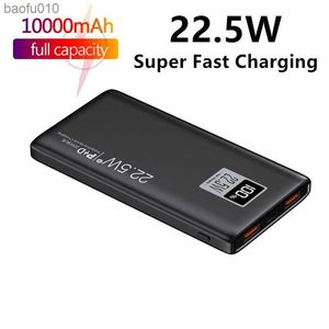 Power Bank 10000 mAh 22,5 W Superschnelles Aufladen Tragbares Powerbank Externes Ladegerät für iPhone 14 13 Xiaomi Samsung L230619