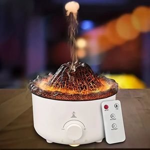 1 Diffusore Vulcano Per Oli Essenziali Ampia Stanza, Oli Essenziali Da 560 Ml Per Diffusori Per La Casa Con R/C, Spegnimento Automatico Senza Acqua, 2 Mosdes Di Nebbia, 2 Diffusori Di Fiamma A Colori