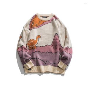 Erkek Sweaters 2023 Kore Moda Karikatür Grafik Jakar Hip Hop Erkekler Harajuku Örme Sweater Sıradan Şık Kadınlar Vintage Pullover