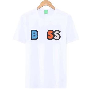 Мужская футболка босс Tees модная мужская футболка роскошная поло с круглой шеей дышащей топ-босс деловая рубашка повседневная футболка