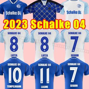 23 24 Schalke Soccer Jerseys Kutucu Schopf Serdar 04 Harit Raman Football 2023 2024 Ozan Oczipka Sane Harit MC Kennie Mascarell Uth Matondo Burgstaller