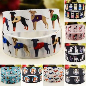 منظمة 22mm 25mm 38mm 75mm الكلب الكرتون مطبوعة Grosgrain Ribbon Party Decoration 10 ياردة شرائط صقيل