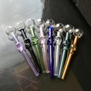 Glass Pipes Smoking blown hookah Manufacture Hand-blown bongs Colored Skeleton Straight Pot 2023