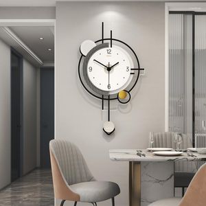 Wall Clocks Luxury Clock Modern Design Living Room Simple Silent Art Creative Mechanism Reloj Pared Home Decoration