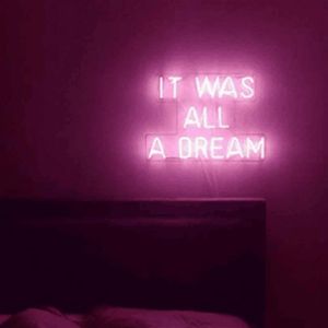 It was all a dream glass tube Neon Light Sign Home Bar Pub Recreation Room Game Lights Windows Glass Wall Sign 17 14 inches285d