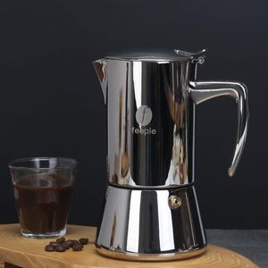 Tools Stainless Steel Moka Pot Italianstyle Espresso Brewed Coffee Pot Home Brewing Coffee Hine Handbrewed Coffee Tool