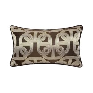 Contemporânea Soft Brown Chain Elipse Cintura Fronha 30x50cm Home Living Deco Sofá Cadeira de Carro Lumbar Living Capa de Almofada Venda por 289r