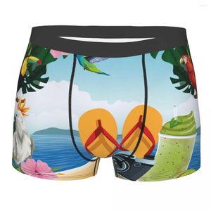 Mutande Boxer da uomo Intimo sexy Summer Beach Cartoon Style Mutandine da uomo Pouch Pantaloni corti