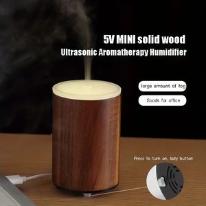 Umidificatore USB per casa e ufficio 1pc, copertura in resina di acacia MINI Diffusore pigro per stampa, mini umidificatore Aroma olio essenziale USB Umidificatore a nebbia fredda per la camera da letto dell'home office