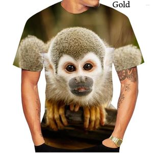 Men's T Shirts Summer Casual 3D Printing Funny Monkey T-Shirt High Quality Leisure Cool Short Sleeve Shirt