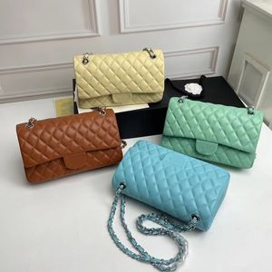 Torby na ramię Crossbody Bag torby DUPE Messenger Classic łańcuchowa torba Łańcuchowa Kobieta moda torebka torebka 1112 Portfel 25 cm kawioru pikowana torebka torebka damska cc