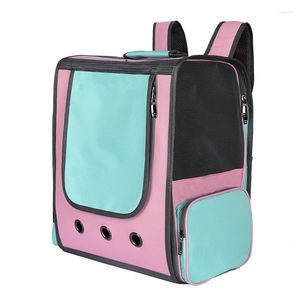 Dog Carrier Breathable Pet Cat Backpack Foldable Square Travel Outdoor Small Dogs Shoulder Bag Packaging Carrying Supplies