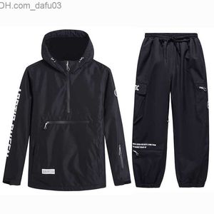 Women's Two Piece Pants 2023 New Pullover Men's or Women's Ski Suit Ski Board Clothing Waterproof Winter Outdoor Set Snowy Jacket+Pants Z230724