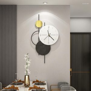 Wanduhren Mode Uhr Modernes Design Wohnzimmer Einfache Stille Kreative Nordic Licht Luxus Mechanismus Horloge Wohnkultur