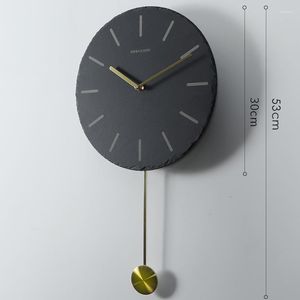 Orologi da parete Orologio a pendolo moderno Soggiorno creativo Large Pow Mute Home Decor Oggetti decorativi SYGM