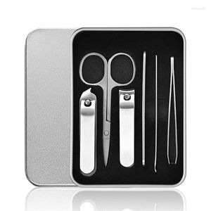 Nail Art Kits Stainless Steel Clippers Pair Set Heavy Duty Care Tools Nipper Tweezer Beauty Manicure Sharpen In Tin Box