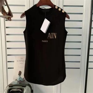 2023 Famous Womens Designer T Shirts High Quality Summer Sleeveless Tees Women Clothing Top Short Sleeve Size S-XL