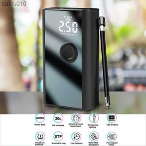 Power Bank 4000 mAh Tragbare Ladegerät Mit Luftpumpe Für Auto Reifen USB Schnelle Aufladen Für iPhone Xiaomi Samsung LED licht Power Bank L230619