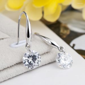 Kolczyki Dangle Silver Fashion S925 Sterling Ear Hook prosty stadnina zaręczyn