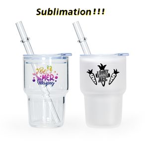 3oz Sublimation Frosted Clear Shot Glass Wine Tumblers Water Bottle With Lid And Straw Drinking Glasses Z11 by Express
