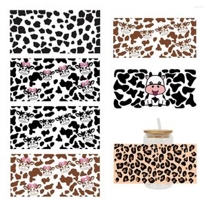 Window Stickers 3D UV DTF Transfers 16oz Cup Wraps Leopard Printed For DIY Glass Ceramic Metal Leather Etc Material Surface. D370