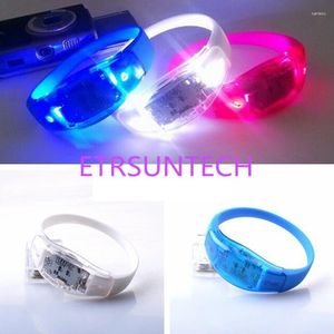 Party Decoration 100pcs/lot Led Voice Control Bracelets Luminous Wristband Night Light Kids Toys Glow In The Dark Accessories