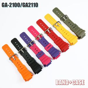 Pulseiras de relógio com moldura de borda GA-2100/GA2110 capa de pulseira de substituição GA2100 pulseira de relógio 230724