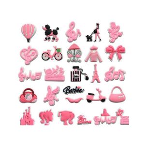 Shoe Parts Accessories Pink Sweety Hole Clog Part Charms Buckle Pvc Soft Rubber Garden Charm Wholesale Drop Delivery Shoes Dhrkn Dhvwt