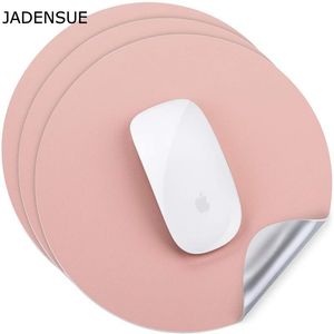 1 PC Almofada de teclado de computador de escritório de dupla face redonda e bonita Almofada de mesa Kawaii Tapete de mesa sólido para laptop Mouse Mat Gaming