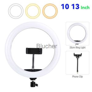 Selfie Lights 13 polegadas 33 cm LED selfie ring light com luz de preenchimento de foto regulável para maquiagem móvel YouTube Live VK video photo studio ring light x0724