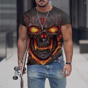 Męskie koszule Tshirts Tshirts 3Drurd Skull Cool Boy Picture Zimny ​​dotyk