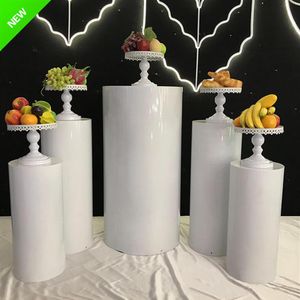 grand event flower cake dessert candy crafts display metal rack wedding table cylinder Pillar stand rack for kids baby 100 days sh285F