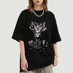 Erkek Tişörtleri Hayalet İsveçli Ağır Metal Band T Shirt Erkek Kadınlar Kısa Kollu Büyük Boy Tişört Gotik Stil Tshirt Yaz Sokak Giyim J230724