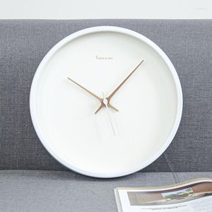 壁の時計の装飾エレガントな時計針のアクセサリーホワイトサイレントノルディックタイムデザインビッグホーロゲス壁画ホームデコレーション