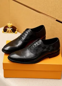 2023 Homens Sapatos Festivos Moda Couro Genuíno Negócios Escritório Trabalho Formal Oxfords Marca Masculina Estilista Festa Casamento Tamanho 38-46