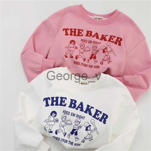 Hoodies Sweatshirts 2023 Bahar Çocuk Sweatshirtler Uzun Kollu Üstler Çocuklar için Karikatür Kızlar Gömlek Erkek Tees Toddler Kıyafetler Bebek Dış Giyim J230724