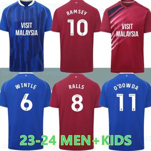 22 23 Cardiff RALLS Kids Kit Camisas de futebol PHILOGENEP RINOMHOTA COLWILL RATCLIFFE O'DOWDA Home 3ª Criança Camisas de futebol Uniformes 888