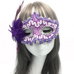 Halloween Beauty Ball Party Princess Masquerade Masks Maschera per gli occhi con fiori neri da donna sexy