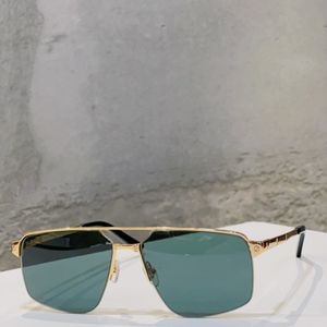 Occhiali da sole Half Rim 0385/S Gold/Green For Men Sunnies Gafas de sol Occhiali da sole firmati Occhiali da sole Occhiali con protezione UV400