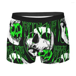 Mutande Bite Me Boxer da uomo Il design speciale di Skull Traspirante Divertente Stampa di alta qualità Pantaloncini Regali di compleanno