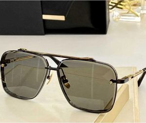 Toppdesigner solglasögon för man kvinnor med hög kvalitet fyrkantig trimmade metall solglasögon mach sex stora överdimensionerade ovala ramglasögon kör strandglasögon