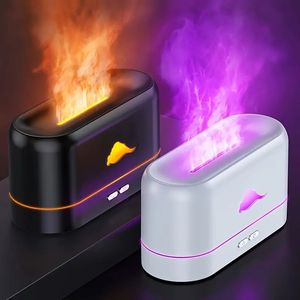 1pc Flame Diffuser, увлажнитель, портативный бесшумный аромат диффузор для дома, диффузор эфирного масла в офисном йоге с защитой от автоматического оффа с водой (черный, белый)