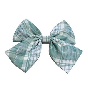 Hårklipp Barrettes ins net Red Big Bow Plaid Hairpin Girl Fashion Hairband Accessories Mticolor Lattice Tyghuvudbonad Ponytai Dhzr6