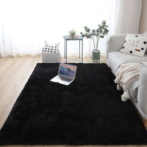 Carpetes Carpete Na Sala De Estar Lavável Antiderrapante Fofo Macio Quarto Grandes Tapetes Preto Branco Verde Cabeceira Decoração Da Casa Tapetes R230725